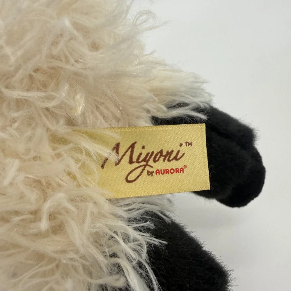 Aurora Miyoni Tots 8.5in Suffolk Lamb Plush Black Face Cream Fleece 26365